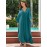 Women's Long Kaftan Beach Bikini Blouse Solid Color V-neck Man Cotton Handwoven Resort Robe Dress Seaside Vacation Sunscreen