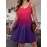 Plus Size Gradient Print Tank Dress, Casual Sleeveless Dress For Spring & Summer, Women's Plus Size Clothing