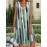 Plus Size Stripe Print Tank Dress, Casual V Neck Sleeveless Dress, Women's Plus Size Clothing