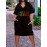Plus Size Womens Ombre Letter Print Dress - Casual, Short Sleeve, V Neck, Medium Stretch, Flattering Loose Fit with Handy Pockets - Trendy & Comfortable Everyday Wear
