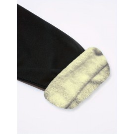 Plus Size Letter Print Sweatshirt, Crew Neck Casual Sweatshirt For Fall & Winter, Women's Plus Size Clothing