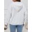 Plus Size Casual Sweatshirt, Women's Plus Solid Cable Textured Long Sleeve Drop Shoulder Hoodie