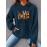 Plus Size Love Print Hoodie, Casual Kangaroo Pocket Drawstring Long Sleeve Hooded Sweatshirt, Women's Plus Size Clothing