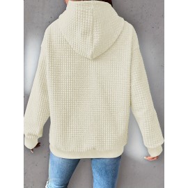 Plus Size Butterfly Print Hoodie, Casual Kangaroo Pocket Drawstring Long Sleeve Hooded Sweatshirt, Women's Plus Size Clothing