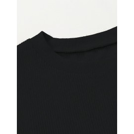 Plus Size Reputation Print Crew Neck Pullover Sweatshirt, Casual Long Sleeve Sweatshirt For Fall & Winter, Women's Plus Size Clothing