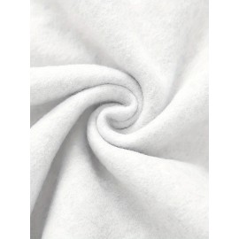 Plus Size FAITH Print Kangaroo Pocket Hoodie, Casual Long Sleeve Drawstring Hoodies Sweatshirt For Spring & Fall, Women's Plus Size Clothing