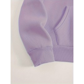 Plus Size Spider Web Print Kangaroo Pocket Hoodie, Casual Long Sleeve Drawstring Hoodies Sweatshirt For Spring & Fall, Women's Plus Size Clothing