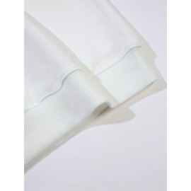 Plus Size Cartoon Print Crew Neck Pullover Sweatshirt - Soft Slight Stretch Polyester Material, Casual Long Sleeve Fall/Winter Wear, Hand Wash Only, Positioning Printing, Knit Fabric - Womens Cozy Autumn/Winter Casual Clothing