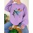 Plus Size Graphic Print Sweatshirt, Casual Crew Neck Long Sleeve Pullover Sweatshirt, Women's Plus Size Clothing