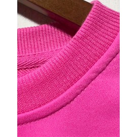 Plus Size Graphic Print Sweatshirt, Casual Crew Neck Long Sleeve Pullover Sweatshirt, Women's Plus Size Clothing