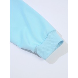 Plus Size Graphic Print Sweatshirt, Casual Crew Neck Long Sleeve Pullover Sweatshirt, Women's Plus Size Clothing