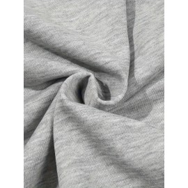 Plus Size Cartoon Bunny Print Pullover Sweatshirt - Soft Slight Stretch Polyester Crew Neck Casual Top for Fall and Spring - Womens Cozy Knit Fabric Clothing with Positioning Printing