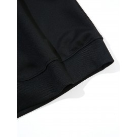 Plus Size Cartoon Bunny Print Pullover Sweatshirt - Soft Slight Stretch Polyester Crew Neck Casual Top for Fall and Spring - Womens Cozy Knit Fabric Clothing with Positioning Printing