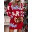Plus Size Letter Pattern Sweater Dress, Casual Long Sleeve Crew Neck Pullover Sweater Dress, Women's Plus Size Clothing