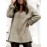 Plus Size Solid Drop Shoulder V Neck Sweater, Casual Long Sleeve Sweater For Fall & Winter, Women's Plus Size Clothing