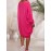 Plus Size Solid Color Sweater Dress, Casual Long Sleeve V Neck Dress For Fall & Winter, Women's Plus Size Clothing