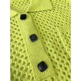 Plus Size Solid Button Front Knitted Top, Casual Half Sleeve Collared Patched Pocket Top For Spring &summer, Women's Plus Size Clothing