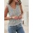 Plus Size Solid Hollow Out Knitted Tank Top, Casual Crochet Sleeveless V Neck Dress For Spring & Summer, Women's Plus Size Clothing