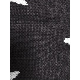 Plus Size Casual Sweater, Women's Plus Star Print Long Sleeve Drawstring Hoodie Sweater With Pockets