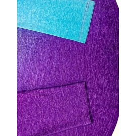 Plus Size Ombre Print Button Front T-shirt, Casual Long Sleeve V Neck Top For Spring & Fall, Women's Plus Size Clothing