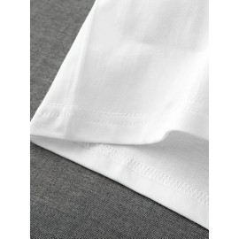 Plus Size Floral Print T-Shirt, Casual Crew Neck Short Sleeve T-Shirt, Women's Plus Size Clothing