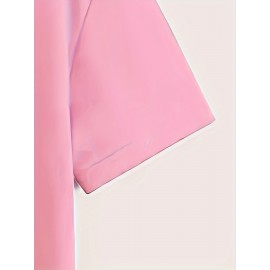 Plus Size Floral Print T-Shirt, Casual Crew Neck Short Sleeve T-Shirt, Women's Plus Size Clothing