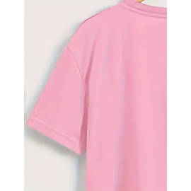 Plus Size Floral Print T-Shirt, Casual Crew Neck Short Sleeve T-Shirt, Women's Plus Size Clothing