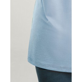 Plus Size Floral Print T-Shirt, Casual Crew Neck Short Sleeve T-Shirt, Women's Plus Size Clothing