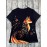 Plus Size Fox Print T-shirt, Casual Short Sleeve V Neck Top For Spring & Summer, Women's Plus Size Clothing