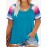 Plus Size Striped Print T-Shirt, Casual Crew Neck Short Sleeve T-Shirt, Women's Plus Size Clothing