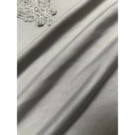 Plus Size Casual T-shirt, Women's Plus Solid Contrast Lace Panel Cold Shoulder T-shirt