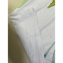 Plus Size Casual T-shirt, Women's Plus Tie Dye Floral Print Short Sleeve V Neck Slight Stretch T-shirt