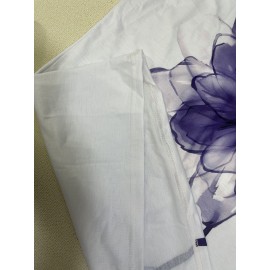 Plus Size Casual T-shirt, Women's Plus Tie Dye Floral Print Short Sleeve V Neck Slight Stretch T-shirt