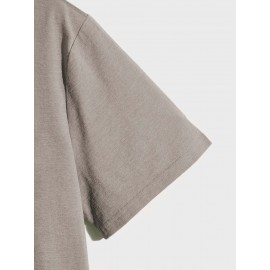 Dog Print Tops, Plus Size Men's T-shirt, Summer Trendy Casual Short Sleeve Tees, Outdoor Sports Clothing, Big & Tall Guys, Leisurewear