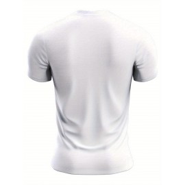 Dog Print Tops, Plus Size Men's T-shirt, Summer Trendy Casual Short Sleeve Tees, Outdoor Sports Clothing, Big & Tall Guys, Leisurewear