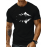plus size men's summer t-shirt, Mountain reflection  graphic print short sleeve tees trend casual tops for daily life, big & tall guys