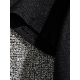 plus size men's summer t-shirt, Motivation quote  graphic print short sleeve tees trend casual tops for daily life, big & tall guys