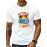plus size men's summer t-shirt, surfer Silhouette  graphic print short sleeve tees trend casual tops for daily life, big & tall guys