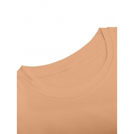 Plus Size Men's Trendy Stripe Paris Print T-shirt, Casual Fashion Tee, Street Style Short Sleeve Crew Neck Shirt