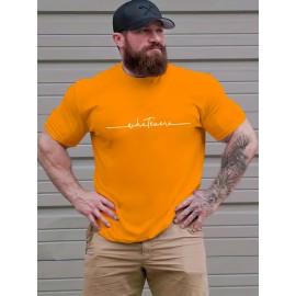 Men's T-shirt, Plus Size Round Neck Tee Oversized Casual Clothing, Spring And Summer