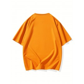 Men's T-shirt, Plus Size Round Neck Tee Oversized Casual Clothing, Spring And Summer