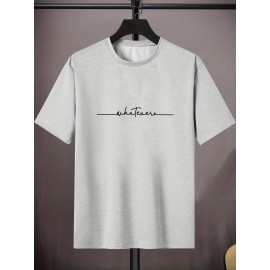 Men's T-shirt, Plus Size Round Neck Tee Oversized Casual Clothing, Spring And Summer