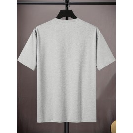 Men's T-shirt, Plus Size Round Neck Tee Oversized Casual Clothing, Spring And Summer