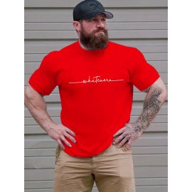Men's T-shirt, Plus Size Round Neck Tee Oversized Casual Clothing, Spring And Summer