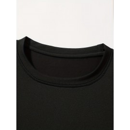 Men's T-shirt, Plus Size Round Neck Tee Oversized Casual Clothing, Spring And Summer