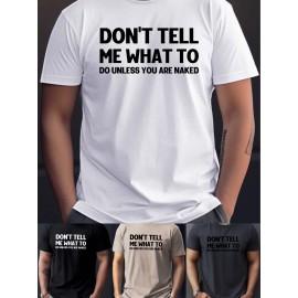 Plus Size Men's Summer T-shirt, Rebellious Provocative Graphic Print Short Sleeve Tees Trend Casual Tops For Daily Life, Big & Tall Guys