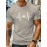 plus size men's summer t-shirt, heartbeat graduation cap graphic print short sleeve tees trend casual tops for daily life, big & tall guys