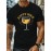 plus size men's summer t-shirt, Happy hour graphic print short sleeve tees trend casual tops for daily life, big & tall guys