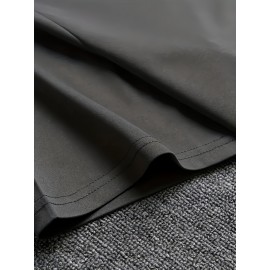 Plus Size Tees, Creative Letter Print Men's Casual Tees Short Sleeve Oversized T-Shirt Summer Loose Tops, Gifts For Man!