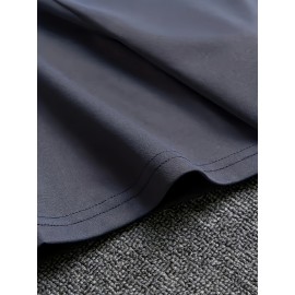 Plus Size Tees, Creative Letter Print Men's Casual Tees Short Sleeve Oversized T-Shirt Summer Loose Tops, Gifts For Man!